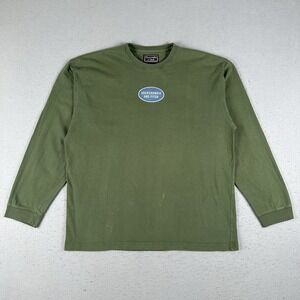 Vintage Abercrombie Fitch Long Sleeve Shirt‎ Men's XL Green Distressed Logo